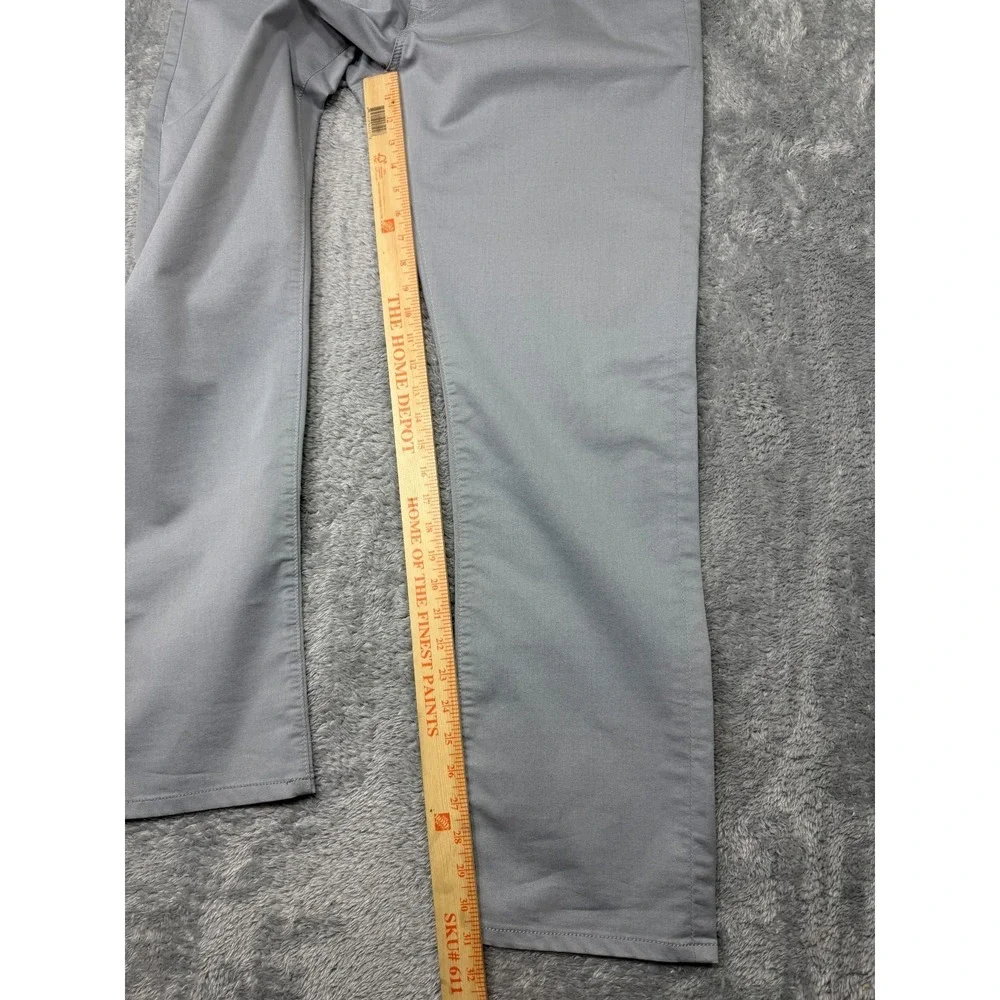 AG Adriano Goldschmied Everett Slim Straight Pants 36x34 Gray Made In Italy